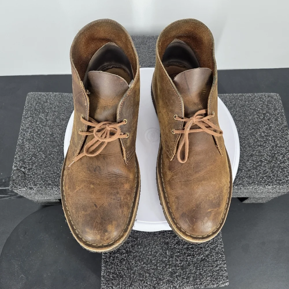 Clarks Originals Desert Boot Mens 10.5 Shoes Beeswax Leather Chukka Crepe Sole